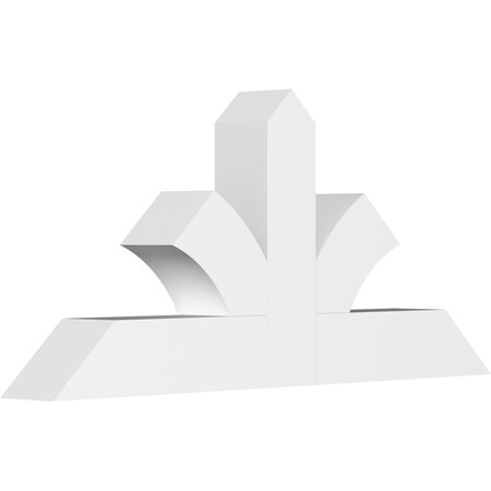 Ekena Millwork Richland Architectural Grade PVC Gable Bracket, 36"W x 16 1/2"H x 4"D x 4"F, 11/12 Pitch GBP036X17X0404RIC00